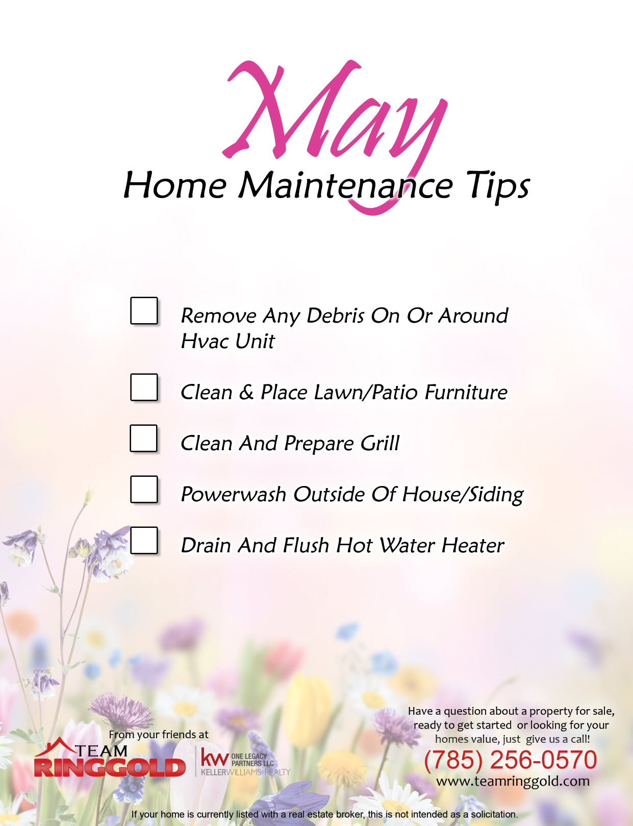 Home Maintenance Tips | May
